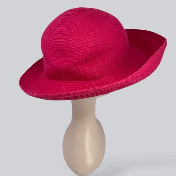 Vintage Y2K Betmar Hot Pink Floppy Sun Hat Barbiecore Resort main image 8